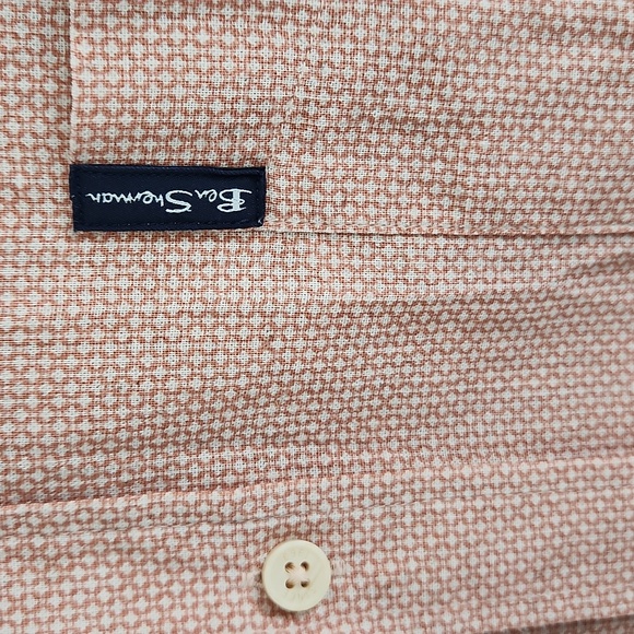 Ben Sherman peach cotton and linen blend shirt, size large - Picture 3 of 10